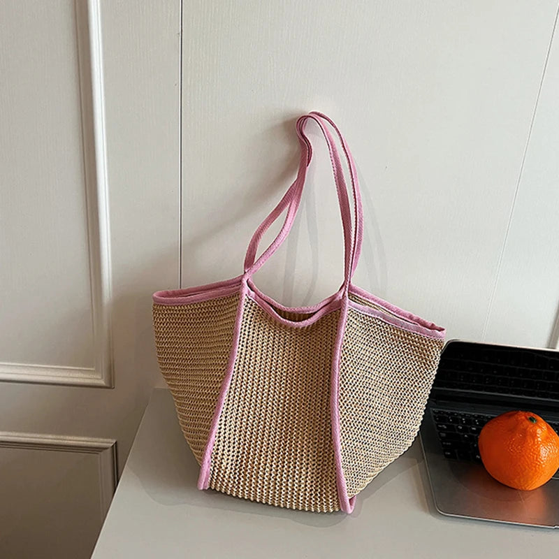 Luxury Bohemian Straw Tote