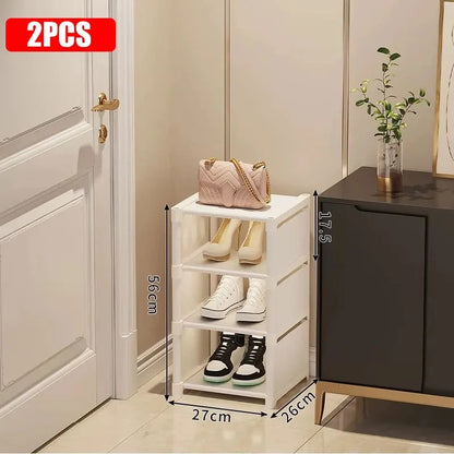 Stackable Narrow Shoe Storage Rack Organizer