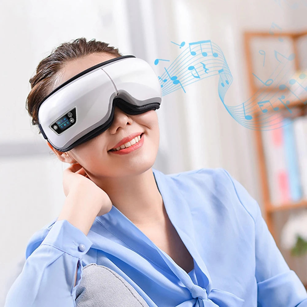 6D Smart Bluetooth Eye Massager with Heat & Air Pressure for Eye Fatigue - 16