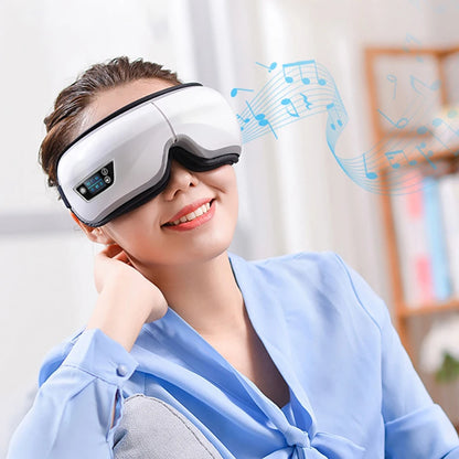 6D Smart Bluetooth Eye Massager with Heat & Air Pressure for Eye Fatigue