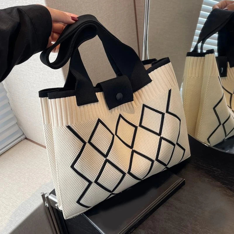 Luxury Knit Trendy Tote