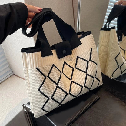 Luxury Knit Trendy Tote