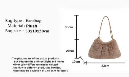 Luxury Plush Winter Bucket Bag