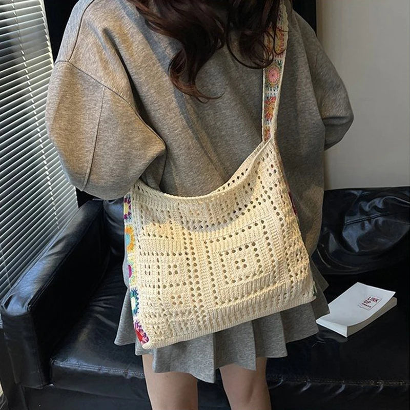 Luxury Boho Crochet Tote Bag