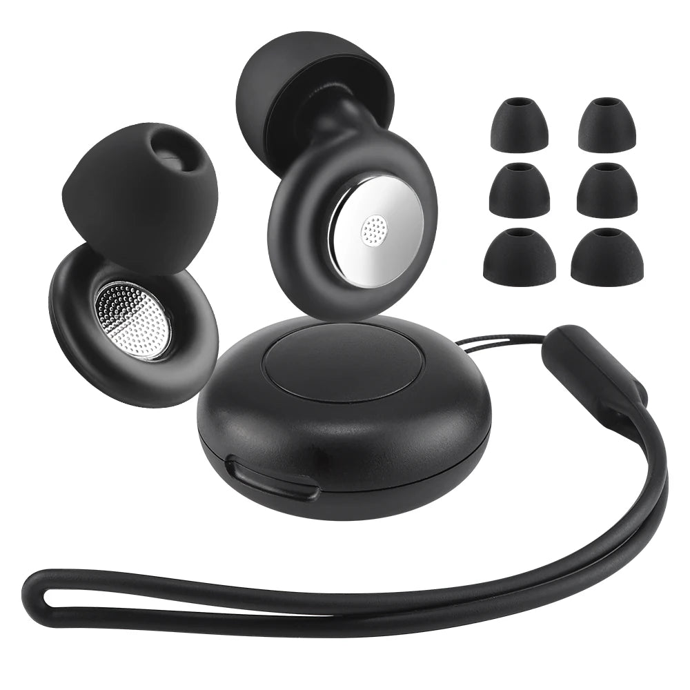 Reusable Noise-Canceling Sleep Earplugs with 4 Silicone Sizes & Travel Case - 17