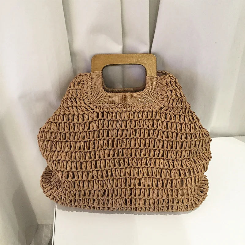 Luxury Woven Straw Beach Tote