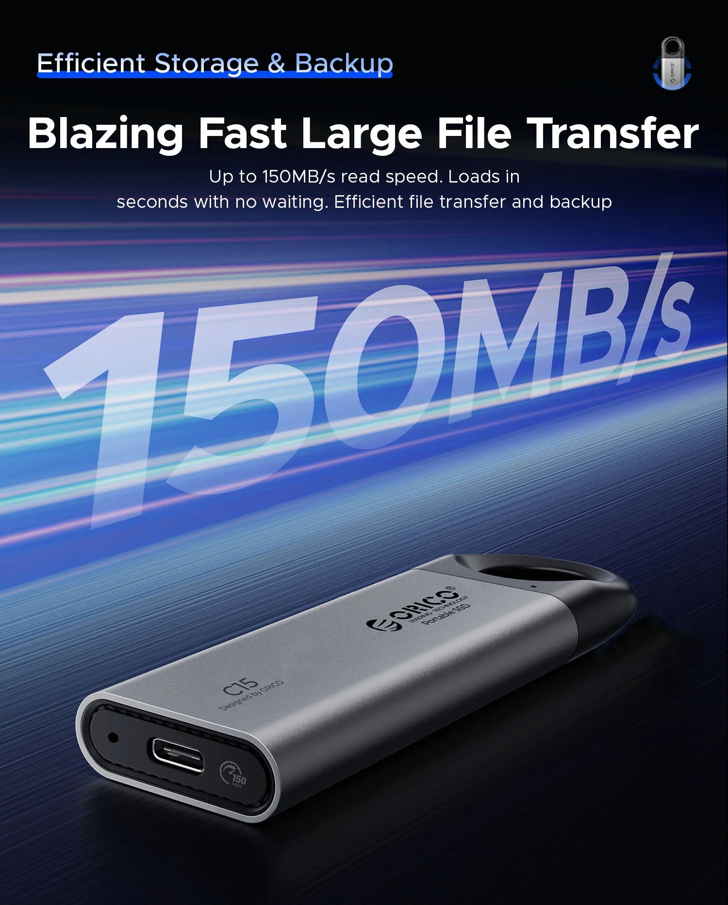 ORICO Portable External SSD - High-Speed 1TB Solid State Drive for Gaming - 11