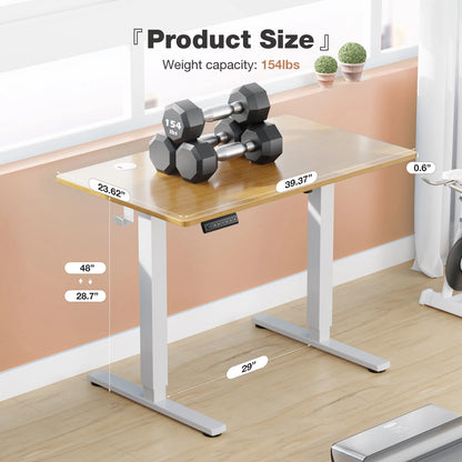 Electric Standing Desk 40x24 Height Adjustable Sit-Stand Computer Table