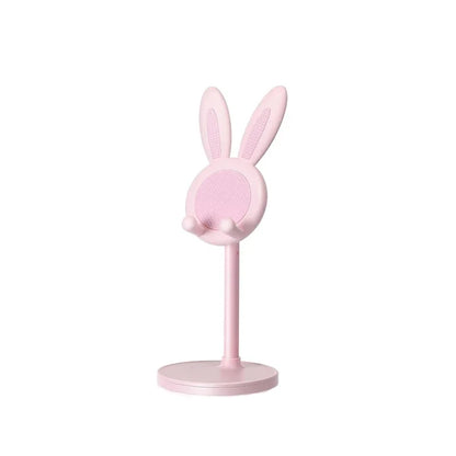 Cute Cartoon Bunny Phone Holder Stand for Desk - Adjustable & Universal Fit