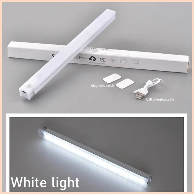 Wireless Motion Sensor LED Under Cabinet Light - USB Rechargeable Dimmable Closet Bar - 17