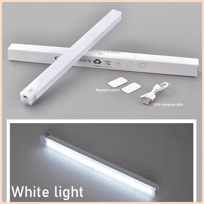 Wireless Motion Sensor LED Under Cabinet Light - USB Rechargeable Dimmable Closet Bar