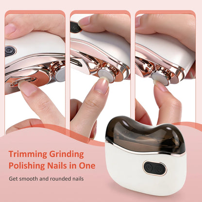 Automatic Electric Nail Trimmer & Polisher with LED Light for Safe Nail Care