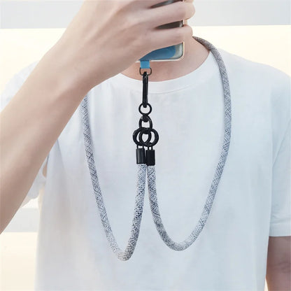Universal 8mm Crossbody Phone Lanyard - Adjustable Detachable Neck Strap