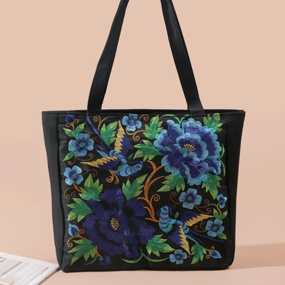Luxury Ethnic Phoenix Canvas Tote