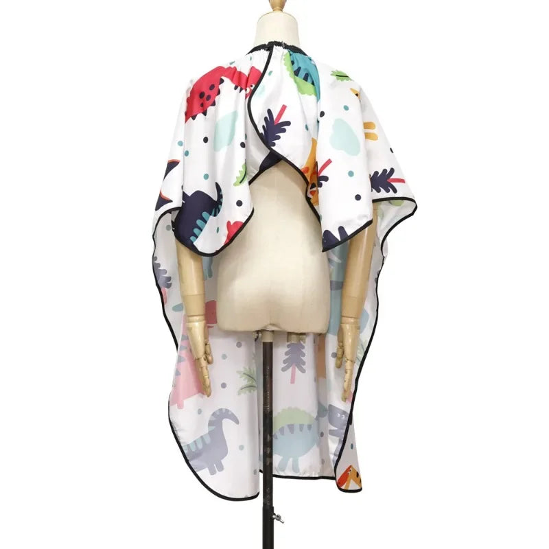 Waterproof Kids Haircut Cape - Cartoon Barber Salon Wrap - 9