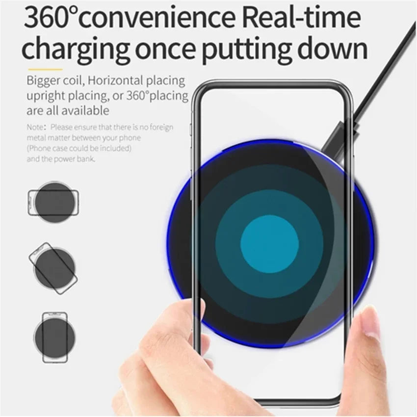 15W Fast Wireless Charging Pad - Universal Qi-Certified Charger for All Phones - 11