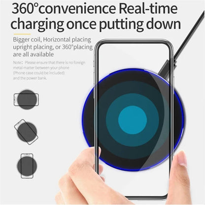 15W Fast Wireless Charging Pad - Universal Qi-Certified Charger for All Phones