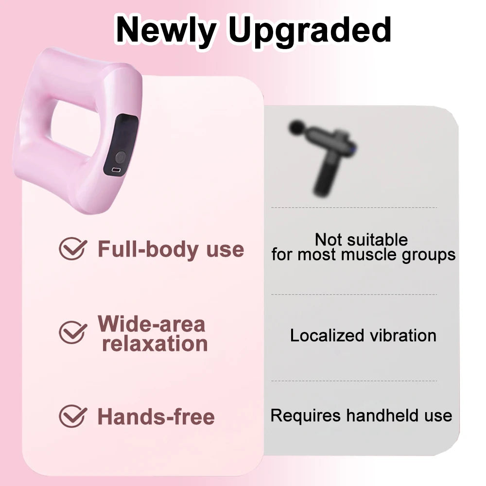 Electric Fascia Ring Wearable Vibration Massager for Waist Belly & Deep Tissue Pain Relief