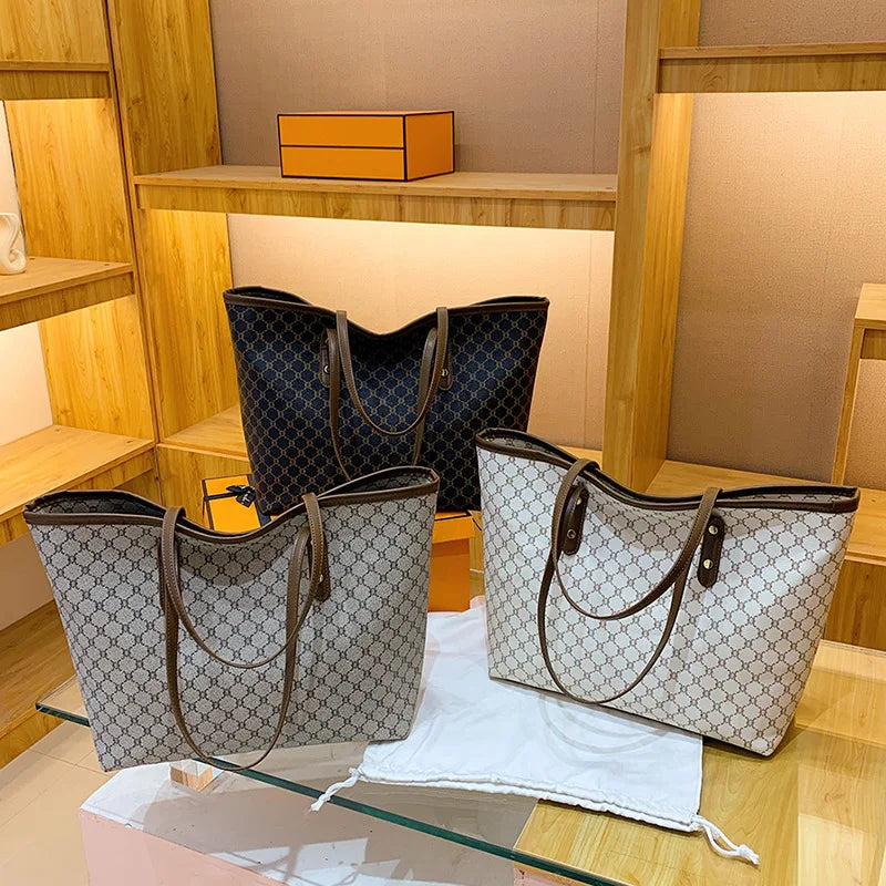 Textured Plaid Tote