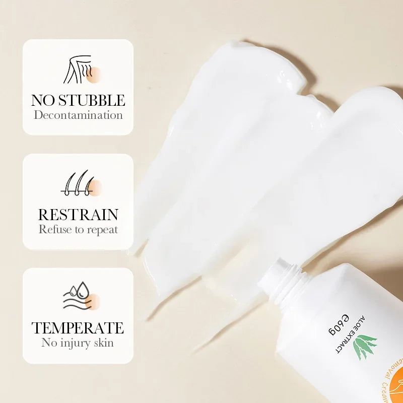 Gentle Aloe Vera Hair Removal Cream for Painless Full Body Smoothing - 17