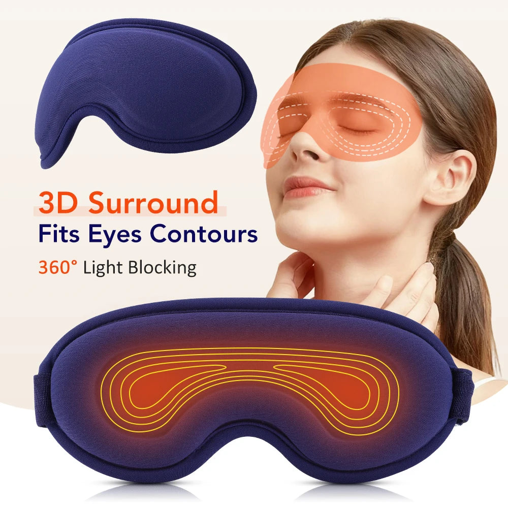 Electric Heated Eye Massager Mask with Vibration & Heat Therapy for Eye Relief