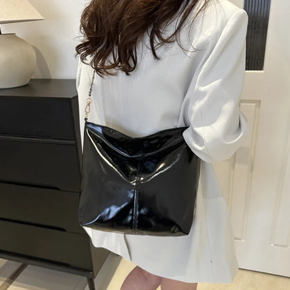 Luxury Glossy Shoulder Tote