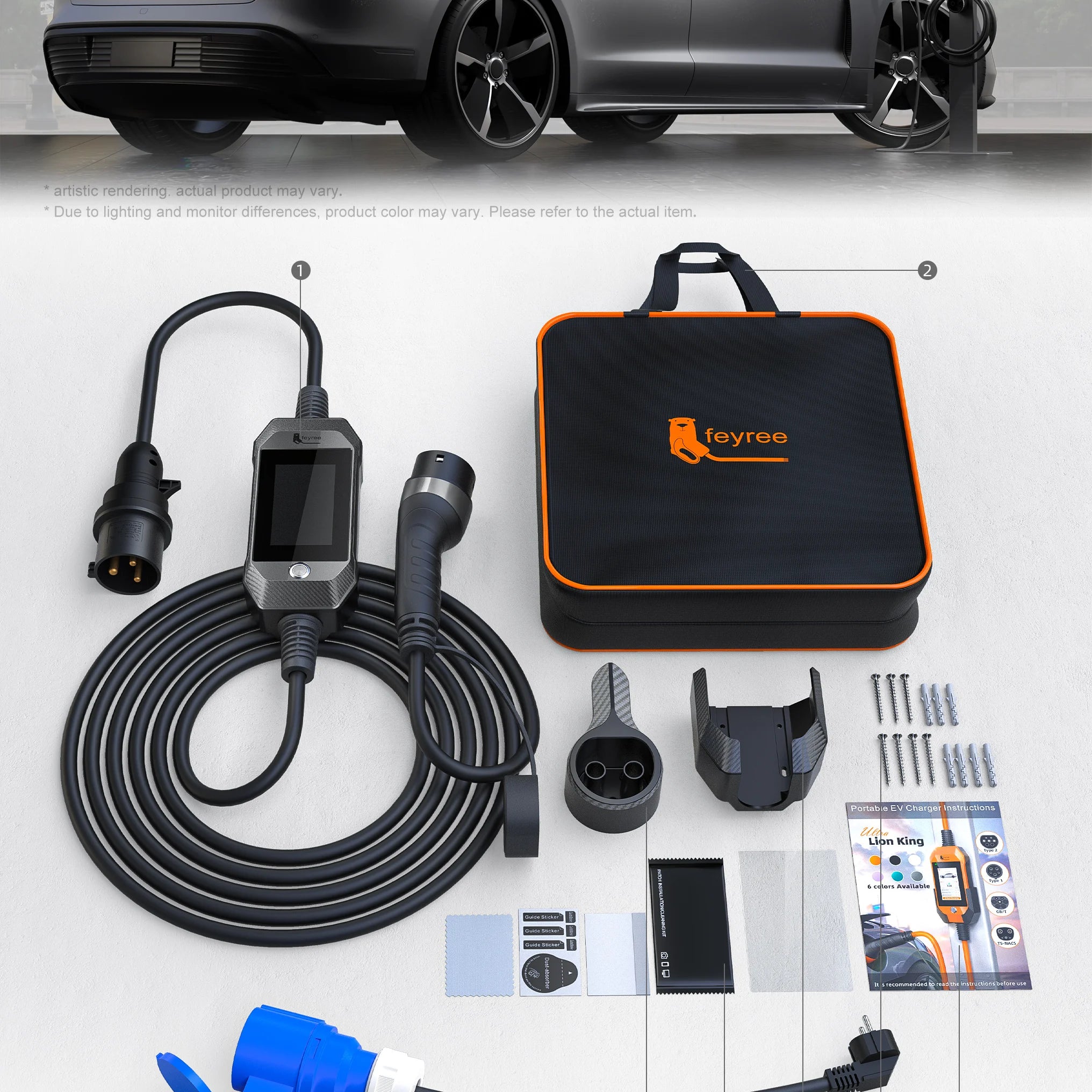 Portable 7kW EV Charger with 4.3" Touchscreen & Smart WiFi App Control - 20