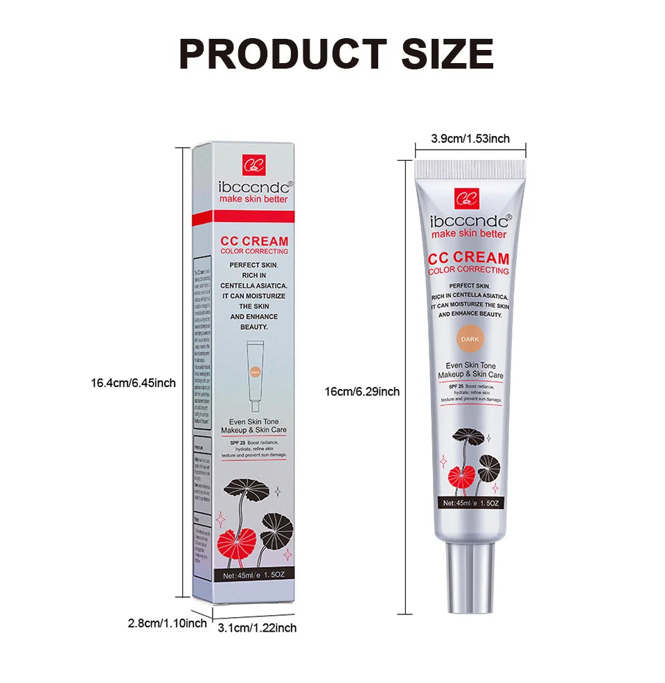 Color Correcting CC Cream - Full Coverage Moisturizing Foundation - 15