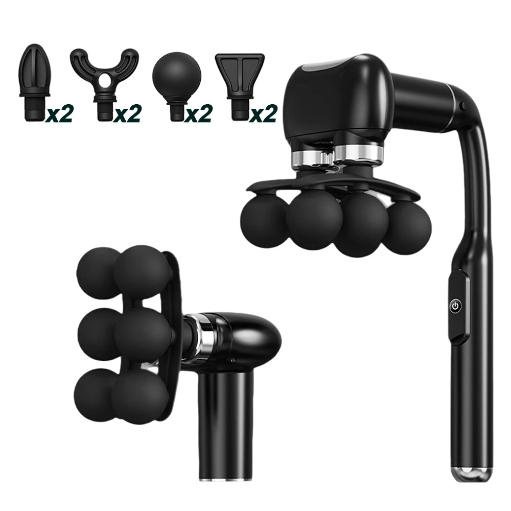 Deep Tissue Muscle Massage Gun with Detachable Handle