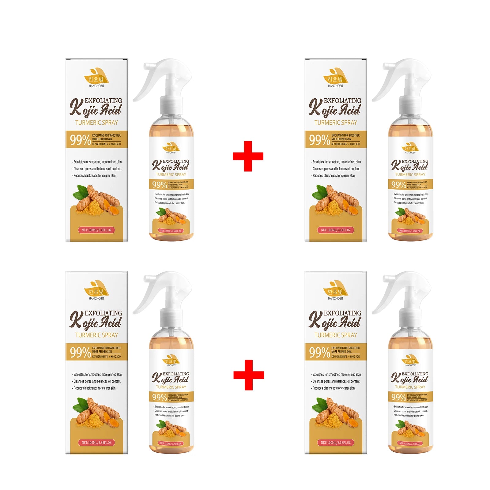 Kojic Acid Turmeric Exfoliating Facial Spray for Pore Cleansing & Brightening - 13