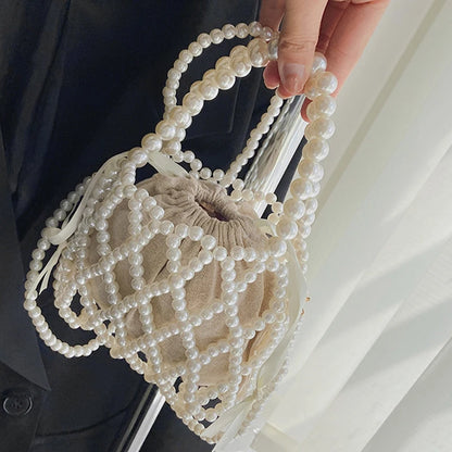 Luxury Retro Beaded Bucket Bag
