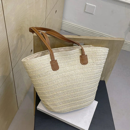 Luxury Bohemian Straw Tote