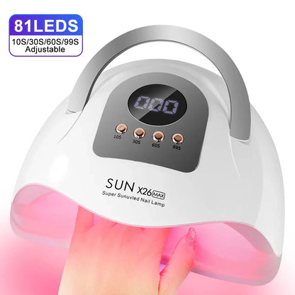 81-LED UV LED Nail Lamp - Professional Gel Nail Dryer