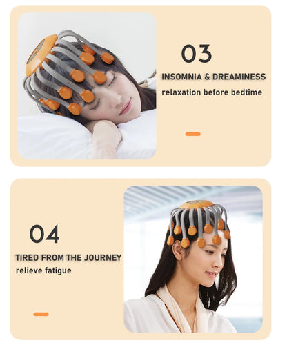 Electric Scalp Massager with Red Light & Vibration Therapy