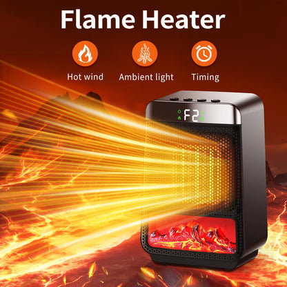Portable PTC Ceramic Electric Space Heater with LED Display and Timer