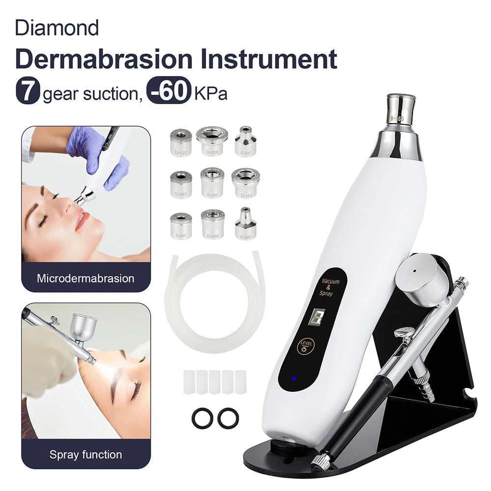 2-in-1 Diamond Microdermabrasion Machine & Hydrating Airbrush - 1