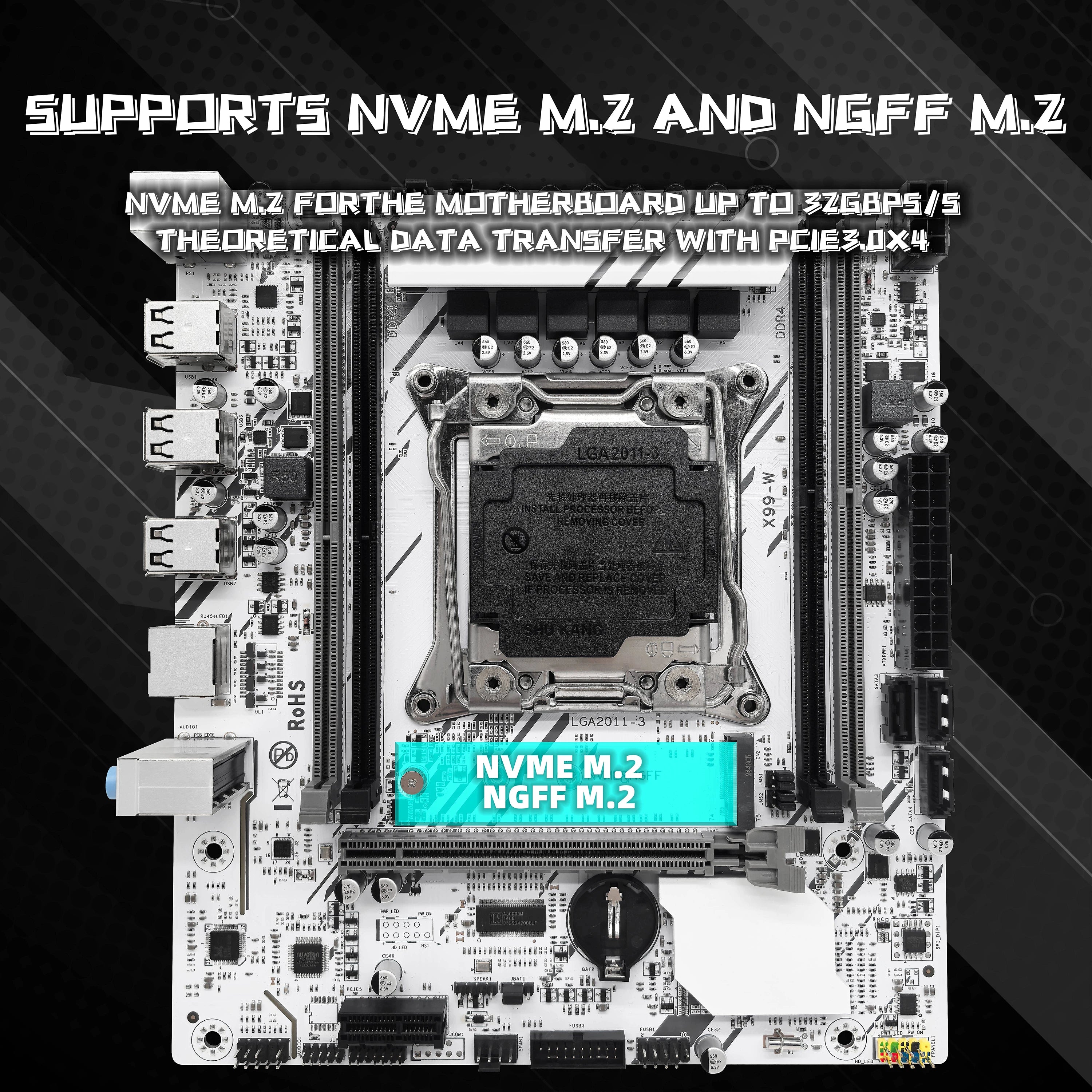 X99-W Motherboard Set: Xeon E5 2650 V4 CPU & DDR4 RAM Support Kit - 11