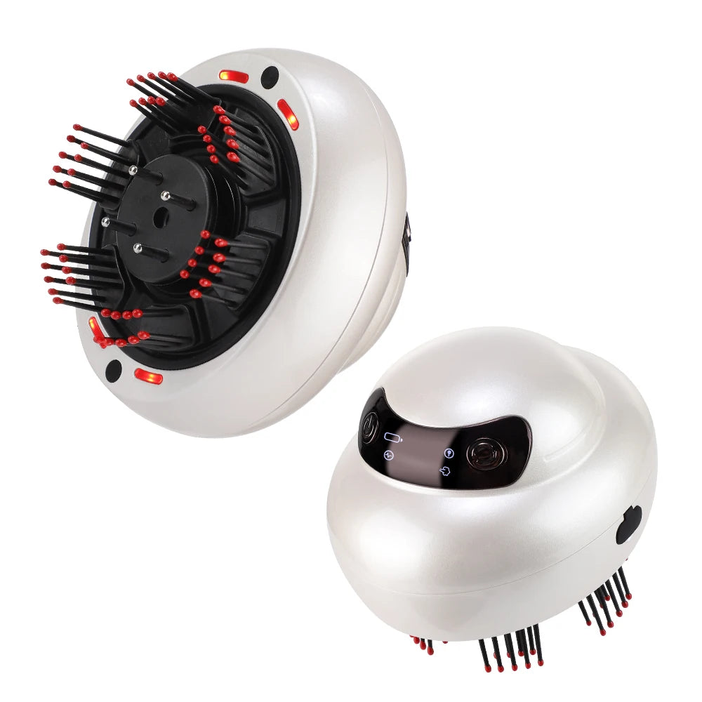 Electric Scalp Massager Comb with LED Light Therapy, Mist Spray & Hair Oil Applicator - 20