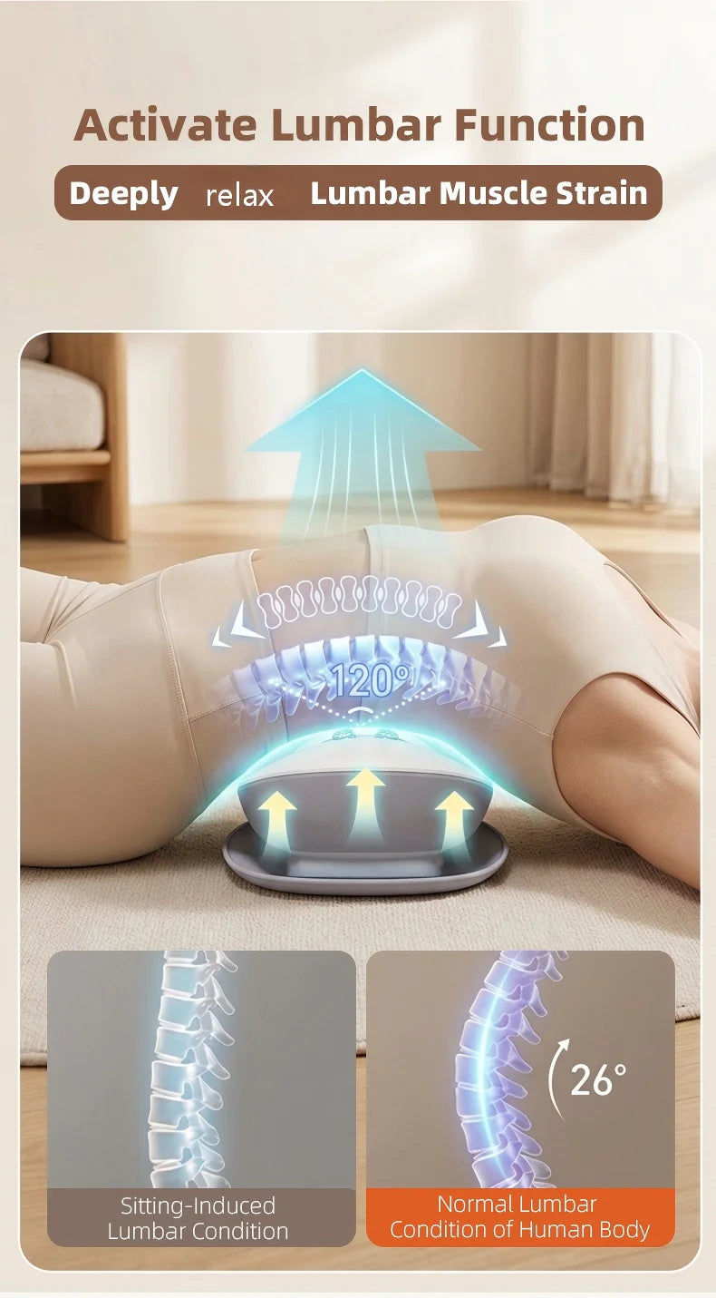 Electric Lumbar Traction & Massage Device for Lower Back Pain Relief