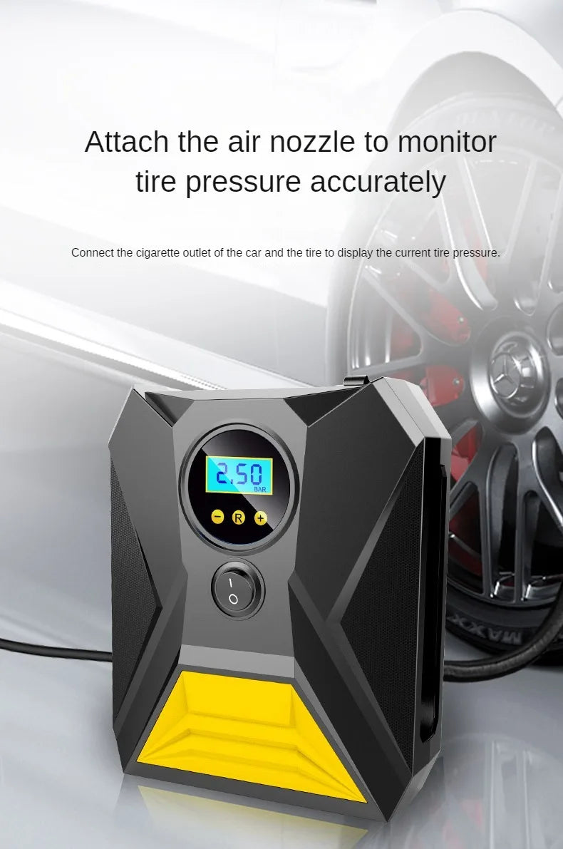 Portable 12V Car Tire Inflator - 150PSI Digital Air Compressor