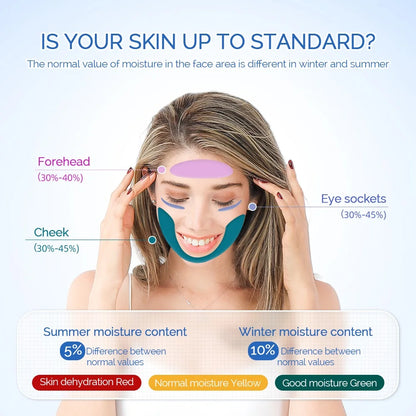 Smart Skin Moisture & Oil Analyzer - Face Hydration Tester