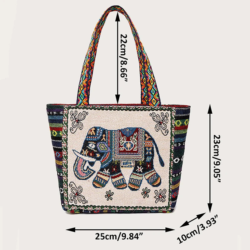 Luxury Elephant Print Tote