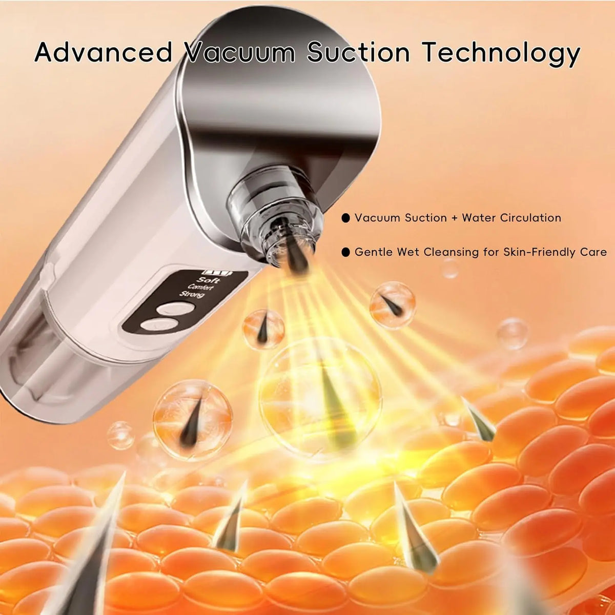 Electric Pore Vacuum Blackhead Remover with Hydration & Suction Facial Cleansing