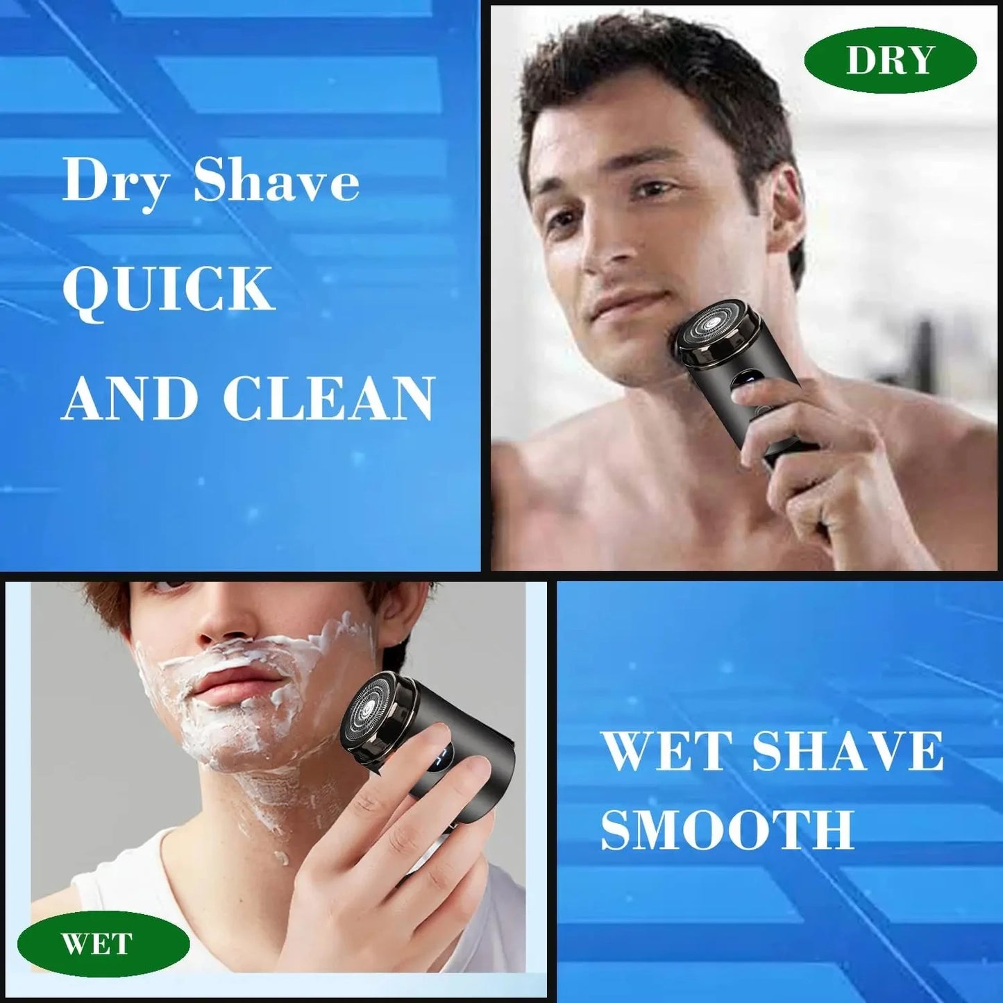 Portable Mini Electric Shaver - Rechargeable Wet/Dry Razor