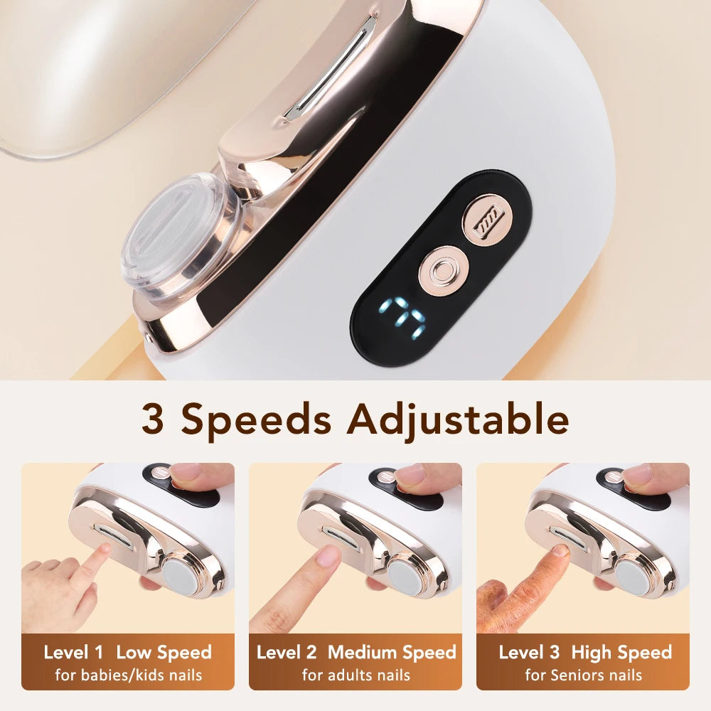 Electric Automatic Nail Clipper and Trimmer with LED Display - 3