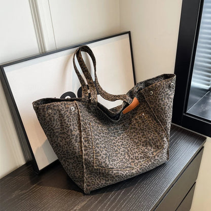 Luxury Leopard Print Tote Bag