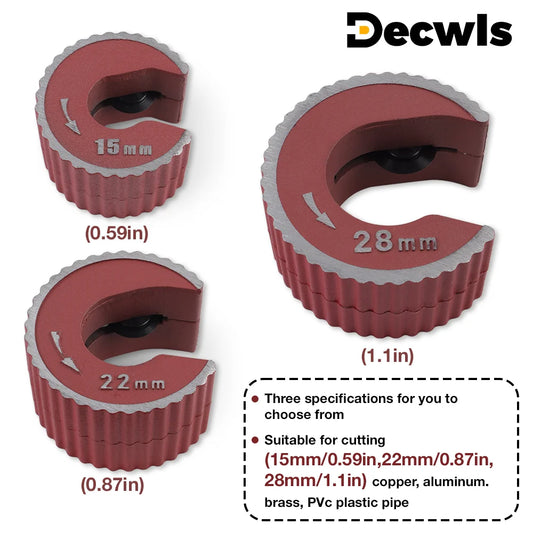 Self-Locking Mini Pipe Cutter - Tube Cutter for Copper, PVC & Aluminum