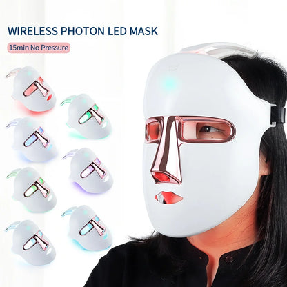 7 Color LED Face & Neck Mask - Anti-Aging Light Therapy