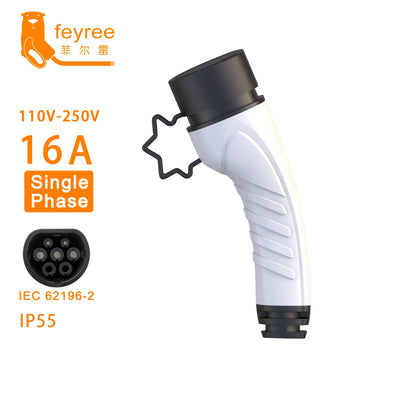 Type 2 EV Charging Plug Adapter - 16A/32A Universal Electric Vehicle Charger