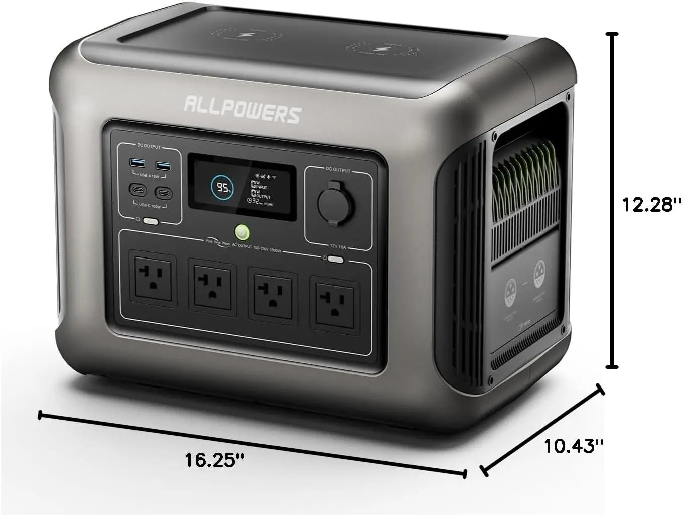 ALLPOWERS R1500 LITE 1056Wh Portable Power Station | 1600W Solar Generator - 12